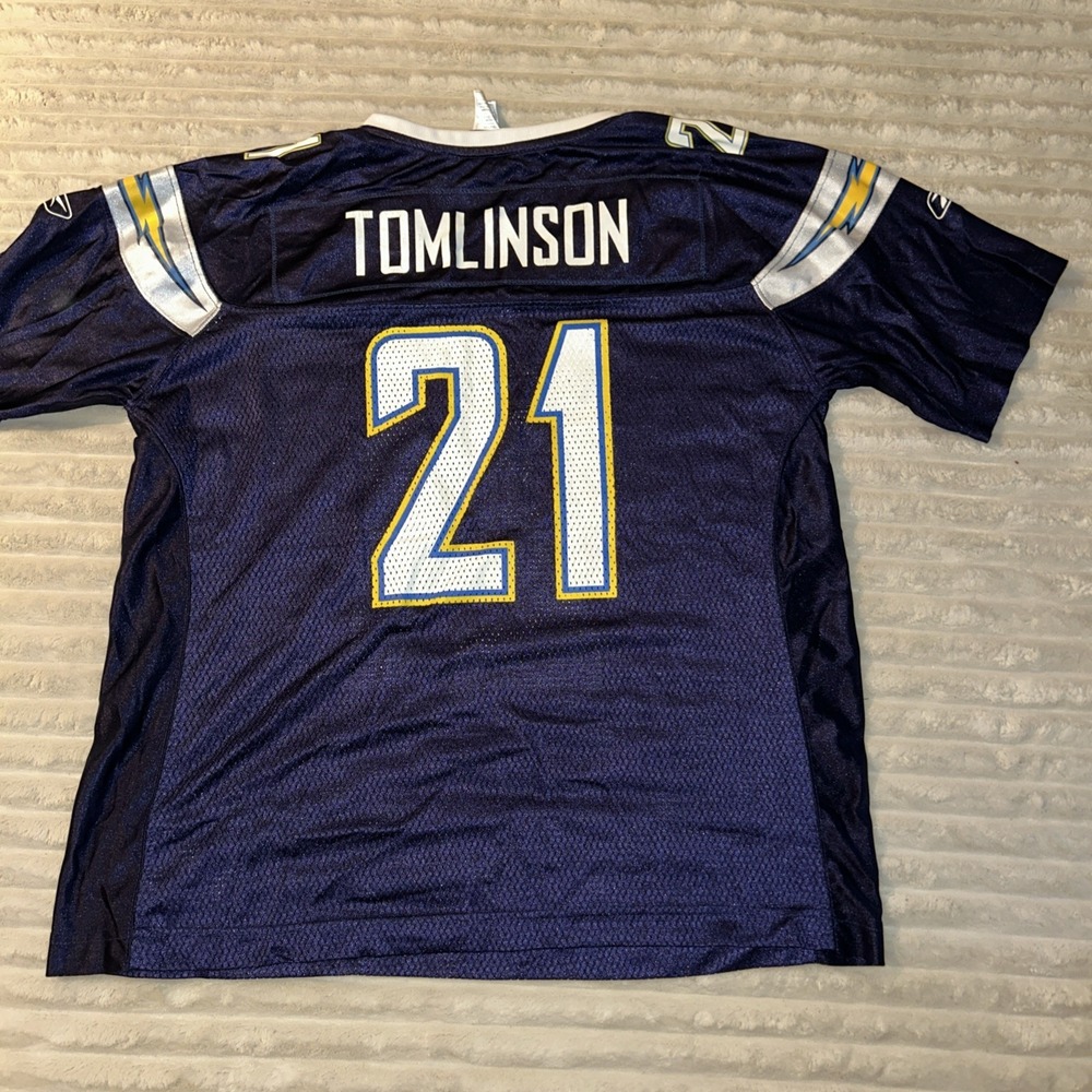 Reebok NFL Youth Kids‎ San Diego Chargers LaDainian Tomlinson #21 Jersey Sz L - Picture 9 of 10
